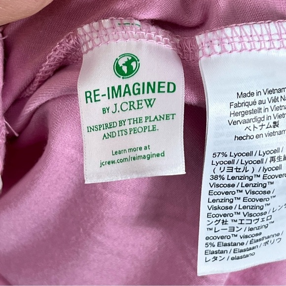 J. Crew Eco dreamiest long-sleeve pajama set in Pink Super Soft Stretchy SZ XS - Picture 11 of 13